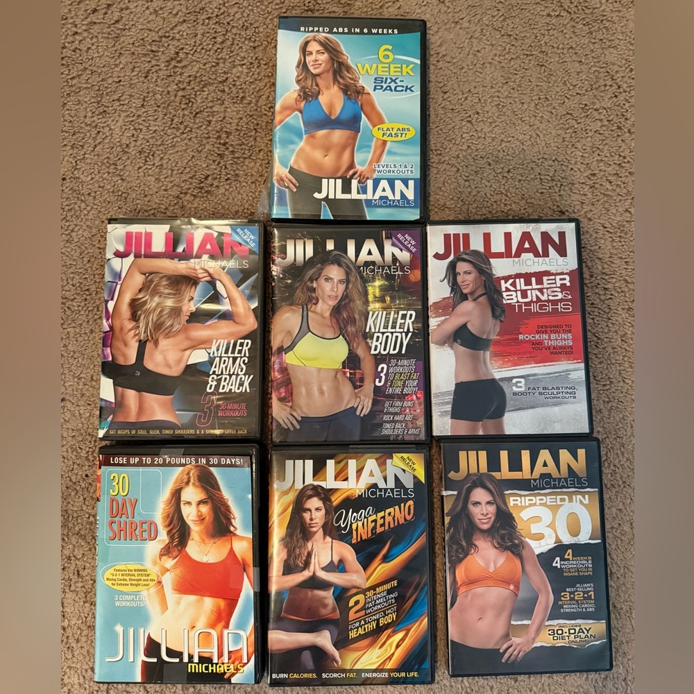 LOT of 7 Jillian Michaels Workout DVD’s